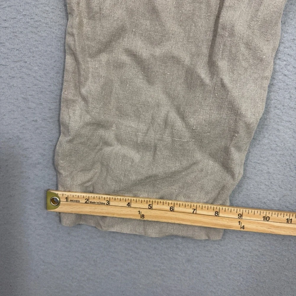 Vintage Polo Ralph Lauren Pants 36x30 Tan Linen Pleated Front Straight Preppy